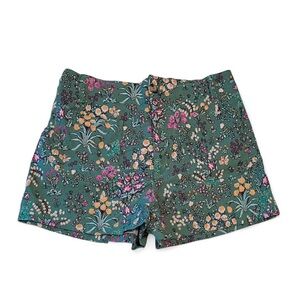 Maeve for Anthropologie Colette Green Floral High Waist Shorts (Size 31)